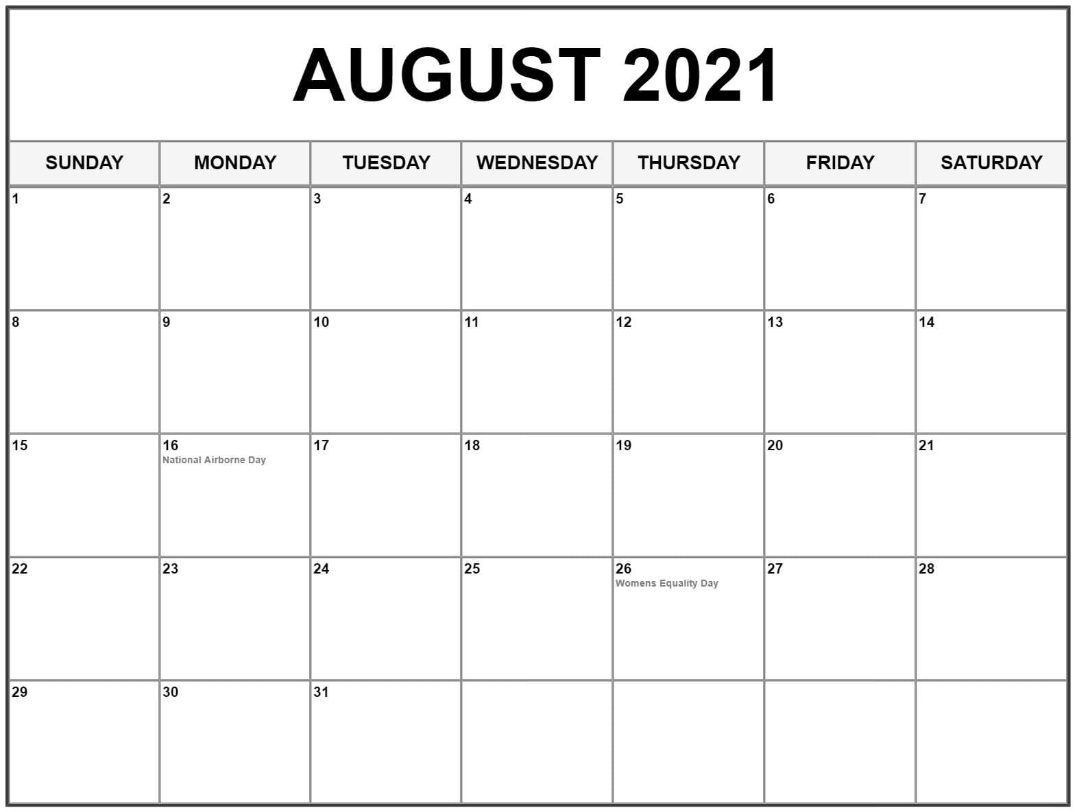 August 2021 Calendar Template Calendar Dream August 2021 Calendar Template Calendar Dream