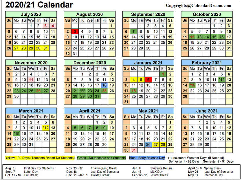 Baldwin County Schools Calendar Dream