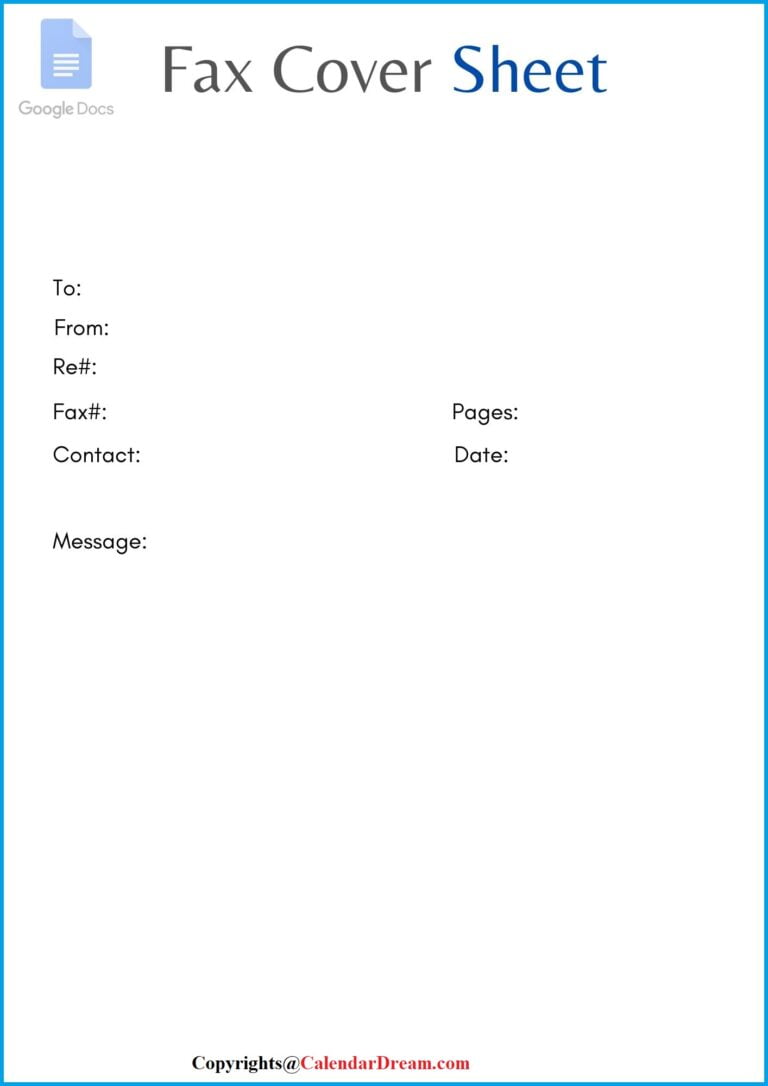 How To Use Google Docs Fax Cover Sheet [PDF]