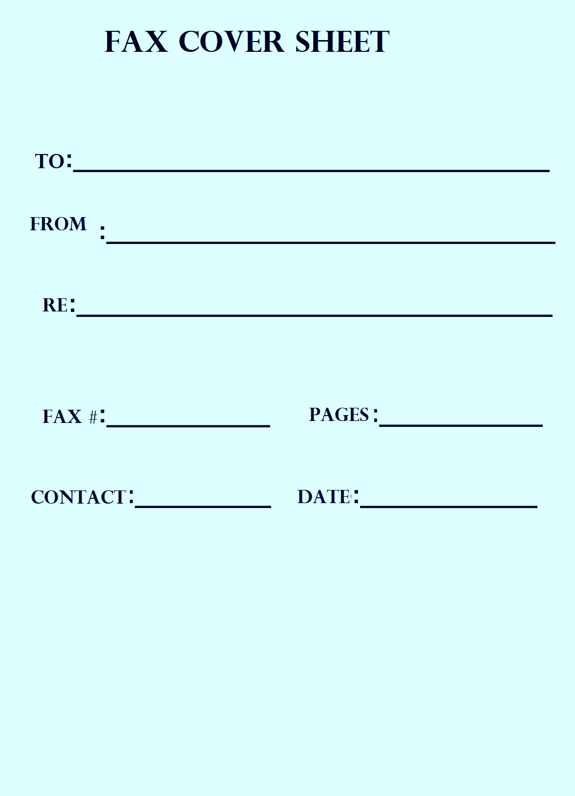 Personal Fax Cover Letter