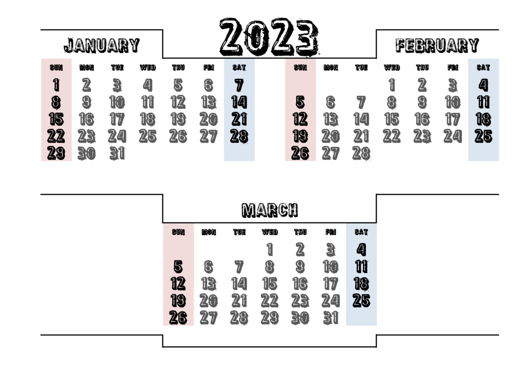 January & February 2023 Calendar
