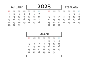 February March Calendar