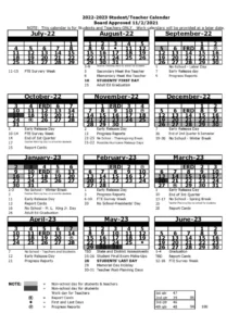 Pasco School District Calendar 2022