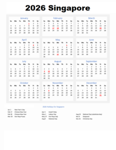 Public Holidays In Singapore 2026